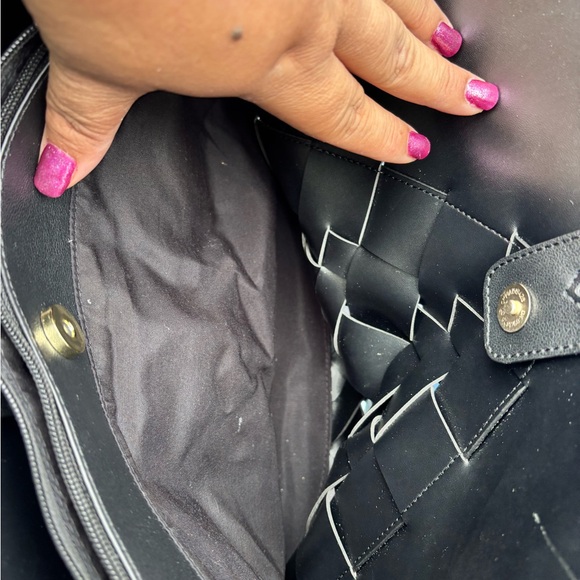 Nanette Lepore black Leather Tote NWOT - Picture 5 of 11